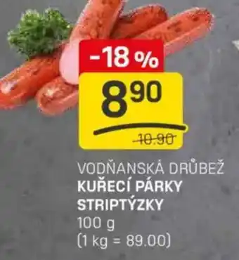 Flop Vodňanská drůbež kuřecí párky striptýzky nabídka