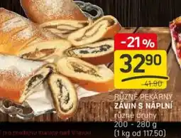 Flop Různé pekárny závin s náplní nabídka