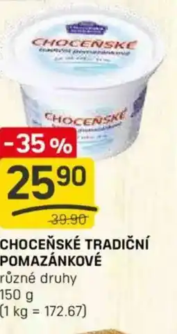 Flop Choceňské tradiční pomazánkove nabídka