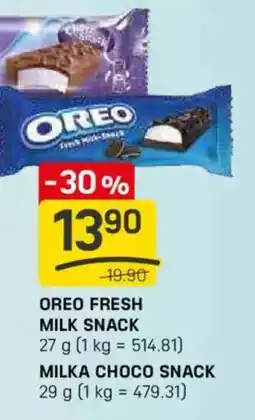 Flop Oreo fresh milk snack nabídka