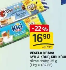 Flop Veselá kráva sýr a křup, kiri křup nabídka