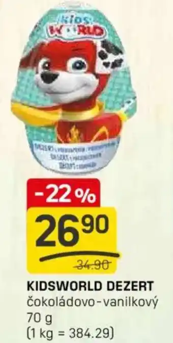 Flop Kidsworld dezert nabídka