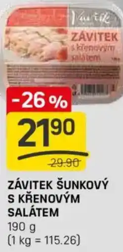 Flop Závitek šunkový s křenovým salátem nabídka