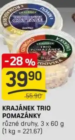 Flop Krajánek trio pomazánky nabídka