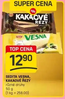 Flop Sedita vesna, kakaové řezy nabídka