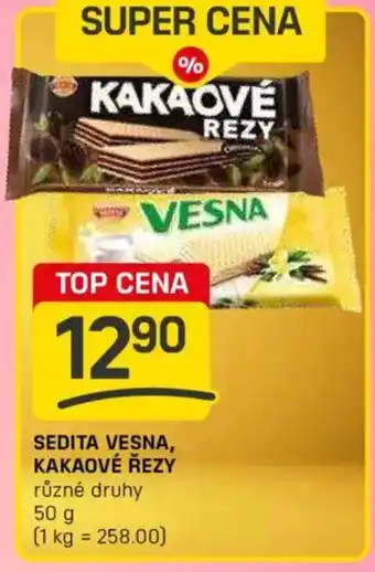 Flop Sedita vesna, kakaové řezy nabídka