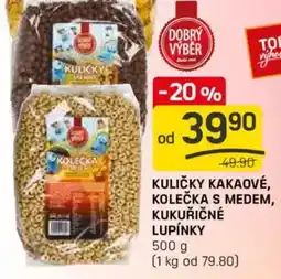 Flop Kuličky kakaové, kolečka s medem, kukuřičné lupínky nabídka