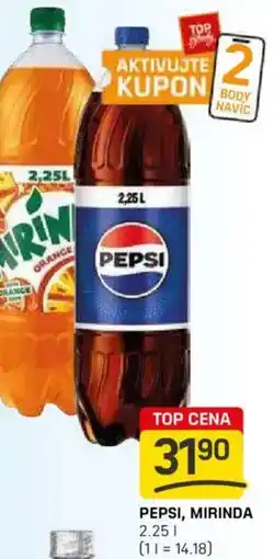 Flop PEPSI, MIRINDA nabídka