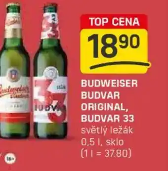 Flop Budweiser budvar original, budvar 33 nabídka
