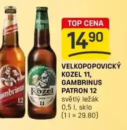 Flop Velkopopovický gambrinus patron 12 nabídka