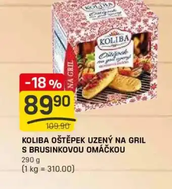 Flop Koliba oštěpek uzený na gril s brusinkovou omáčkou nabídka