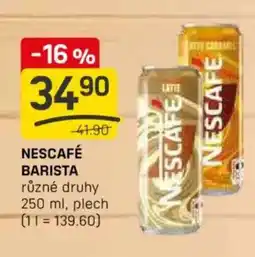 Flop Nescafé barista nabídka