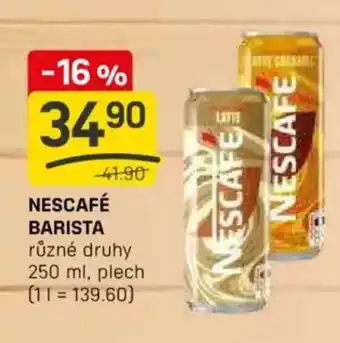 Flop Nescafé barista nabídka