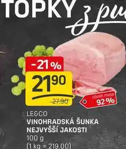 Flop VINOHRADSKÁ ŠUNKA NEJVYŠŠÍ JAKOSTI 100g nabídka