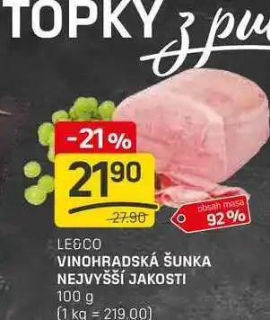 Flop VINOHRADSKÁ ŠUNKA NEJVYŠŠÍ JAKOSTI 100g nabídka