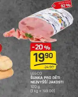 Flop ŠUNKA PRO DĚTI NEJVYŠŠÍ JAKOSTI 100g nabídka