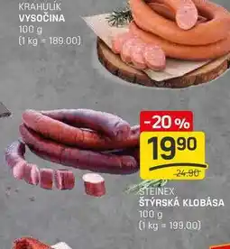 Flop ŠTÝRSKÁ KLOBÁSA 100g nabídka
