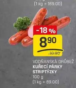 Flop KUŘECÍ PÁRKY STRIPTÝZKY 100g nabídka