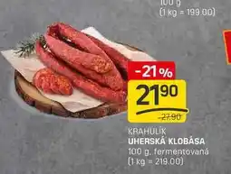 Flop UHERSKÁ KLOBÁSA 100 g, fermentovaná nabídka