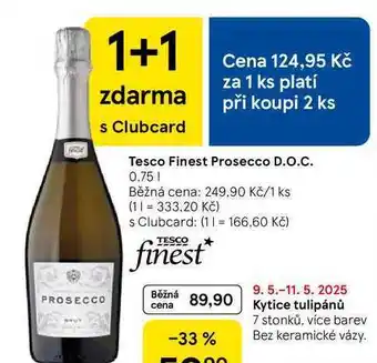 Tesco Tesco Finest Prosecco D.O.C., 0,75 l nabídka