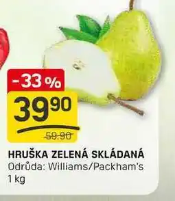 Flop HRUŠKA ZELENÁ SKLÁDANÁ Odrůda: Williams/Packham's 1 kg nabídka