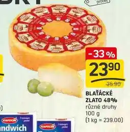 Flop Madeta Blaťácké zlato 48% porce 100g nabídka