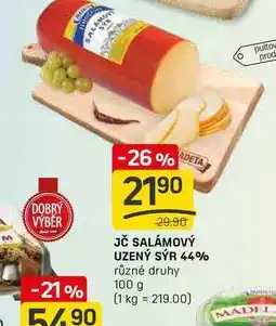 Flop JČ SALÁMOVÝ UZENÝ SÝR 44% různé druhy 100g nabídka