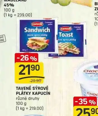Flop TAVENÉ SÝROVÉ PLÁTKY KAPUCÍN různé druhy 100g nabídka