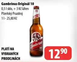 Partner Maloobchodní síť Gambrinus Originál 10 nabídka