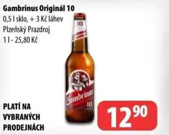 Partner Maloobchodní síť Gambrinus Originál 10 nabídka