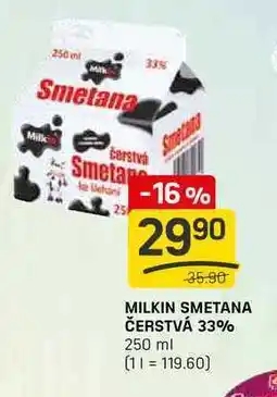 Flop MILKIN SMETANA ČERSTVÁ 33% 250 ml nabídka