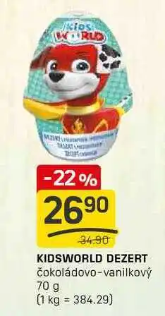 Flop KIDSWORLD DEZERT čokoládovo-vanilkový 70 g nabídka