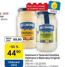 Tesco Hellmann's Majonéza Originál, 405 ml nabídka