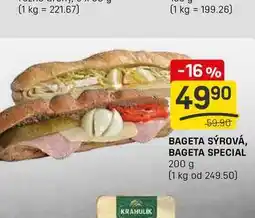 Flop BAGETA SÝROVÁ, BAGETA SPECIAL 200 g nabídka