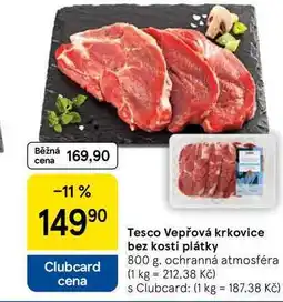 Tesco Tesco Vepřová krkovice bez kosti plátky, 800 g nabídka