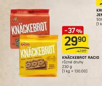 Flop KNÄCKEBROT RACIO různé druhy 230 g nabídka