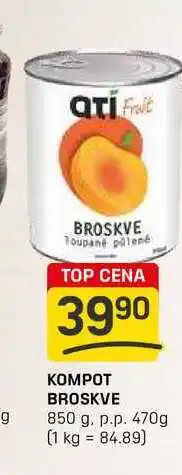 Flop KOMPOT BROSKVE 850 g. p.p. 470g nabídka