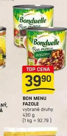 Flop BON MENU FAZOLE vybrané druhy 430 g nabídka