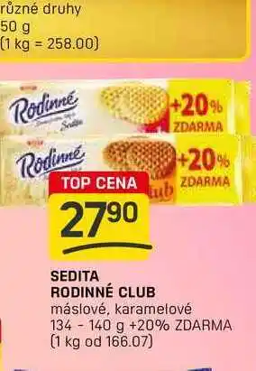 Flop SEDITA RODINNÉ CLUB máslové, karamelové 134 - 140 g nabídka