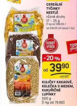 Flop KULIČKY KAKAOVÉ, KOLEČKA S MEDEM, KUKUŘIČNÉ LUPÍNKY 500 g nabídka