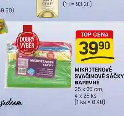 Flop MIKROTENOVÉ SVAČINOVÉ SÁČKY BAREVNÉ 25 x 35 cm, 4 x 25 ks nabídka