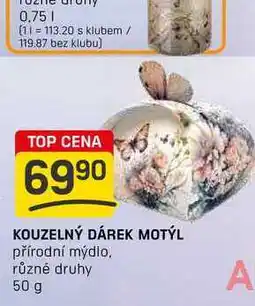 Flop KOUZELNÝ DÁREK MOTÝL přírodní mýdlo. různé druhy 50 g nabídka