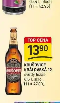 Flop KRUŠOVICE KRÁLOVSKÁ 12 světlý ležák 0,5l nabídka