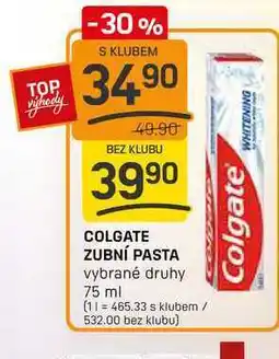 Flop COLGATE ZUBNÍ PASTA vybrané druhy 75 ml nabídka