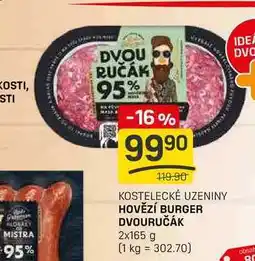 Flop HOVĚZÍ BURGER DVOURUČÁK 2x165 g nabídka