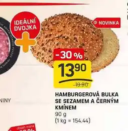 Flop HAMBURGEROVÁ BULKA SE SEZAMEM A ČERNÝM KMÍNEM 90 g nabídka