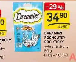 Flop DREAMIES POCHOUTKY PRO KOČKY vybrané druhy 60 g nabídka