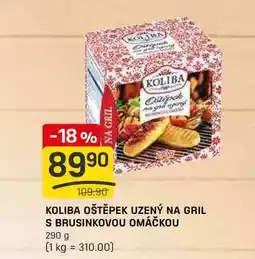 Flop KOLIBA OŠTĚPEK UZENÝ NA GRIL S BRUSINKOVOU OMÁČKOU 290 g nabídka