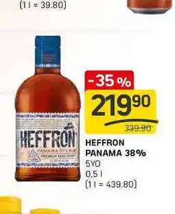 Flop HEFFRON PANAMA 38% 5YO 0,5l nabídka