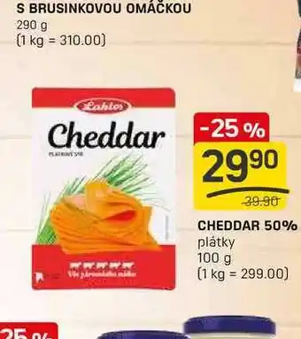 Flop CHEDDAR 50% plátky 100g nabídka